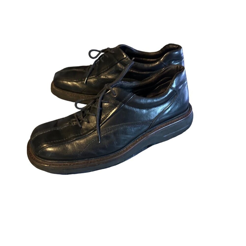 J. Ferrar black leather square toe size 12 M loafer